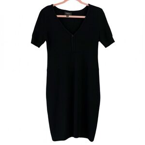 Talbots Pure Merino Wool Black Sweater Dress | Size Medium | NWT